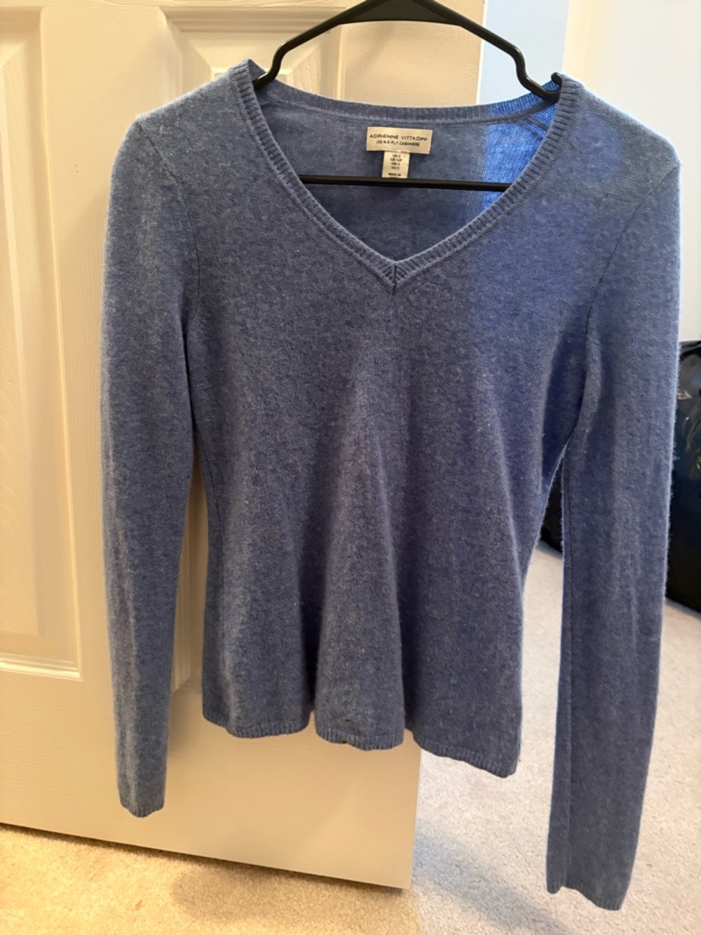 Adrienne Vittadini Light Periwinkle Cashmere Sweater - Picture 2 of 6